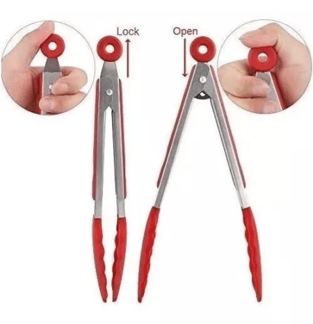 Pinza De Acero Inoxidable Punta De Silicona Crystalrock 40cm - Imagen 4