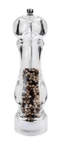 Pimentero Molinillo De Acrilico Con Muelas De Ceramica 16 Cm