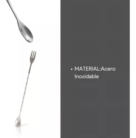 Cuchara Tenedor Mezcladora Cocteleria De Acero Inoxidable - Imagen 5