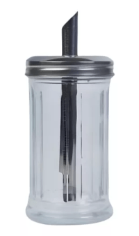 Azucarera Americana Vidrio C/pico De Acero 350ml