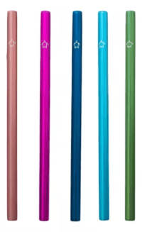 Kit De 5 Sorbetes Pajita 14cm Reutilizables Marlim