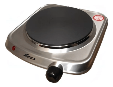 Anafe Electrico 1 Hornalla Bajo Consumo Alpaca 1500w Cocina Color Plateado