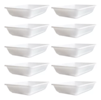 Batea Bandeja Rectangular Gastronomica Plastica 41x30 X10u.