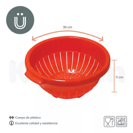Colapasta Deses Plast Plástico Redondo Colador 30cm - Imagen 7