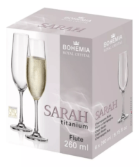 Set X12 Copas Sarah Cristal Bohemia Champagne 260ml