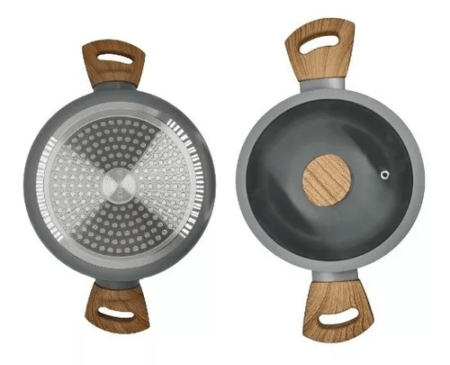 Cacerola Antiadherente Larhaus Scandi Gris 20cm - Imagen 2