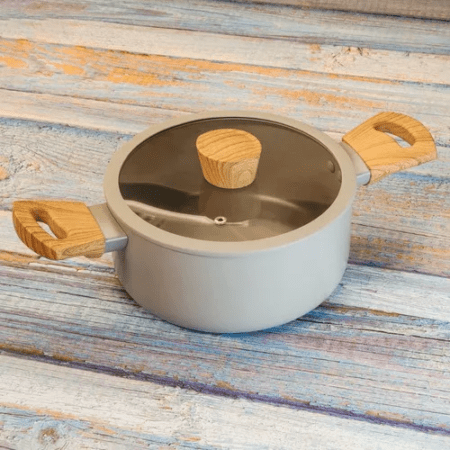 Cacerola Antiadherente Larhaus Scandi Gris 20cm - Imagen 4