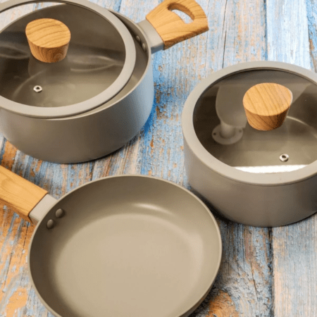 Cacerola Antiadherente Larhaus Scandi Gris 24cm - Imagen 2