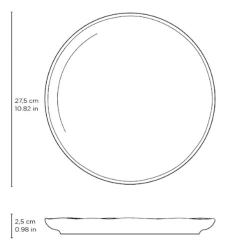 Set X6 Plato Playo 27.5cm Breeze Porto Brasil Stoneware - Imagen 5