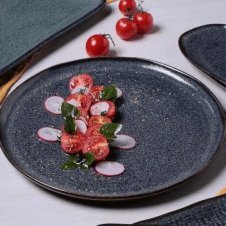 Set X4 Plato Playo 27.5cm Titanium Porto Brasil Stoneware - Imagen 2