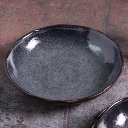 Set X4 Plato Hondo 25cm Titanium Porto Brasil Stoneware - Imagen 2