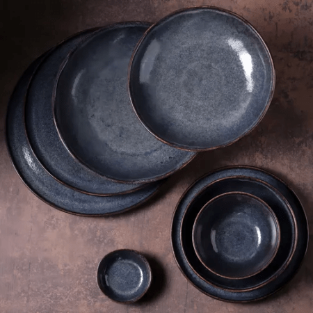 Set X 4 Plato Postre 21.5cm Titanium Porto Brasil Stoneware - Imagen 6