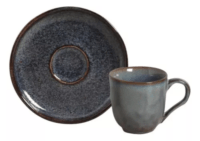 Set X6 Pocillo Cafe/plato 120ml Titanium Porto Brasil