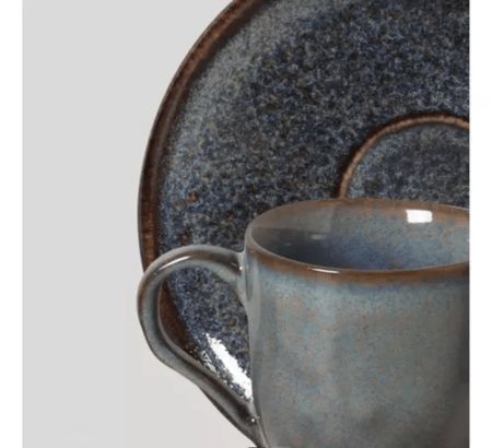 Set X6 Pocillo Cafe/plato 120ml Titanium Porto Brasil - Imagen 2