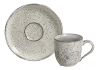 Set X6 Pocillo Cafe/plato 120ml Pistache Porto Brasil