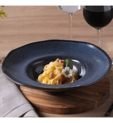 Set X6 Plato Pasta 28cm Titanium Porto Brasil Stoneware - Imagen 2
