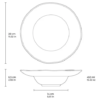Set X4 Plato Pasta 28cm New White Porto Brasil Stoneware - Imagen 5