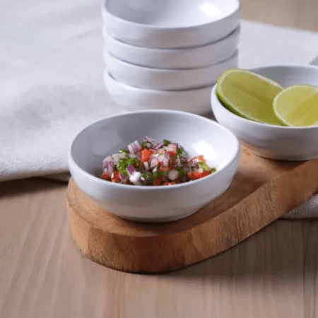 Set X6 Cazuela Dip Ramequin 9x3cm New White Porto Brasil - Imagen 3