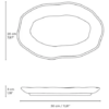 Set X4 Fuente Oval Plana 30x20cm New White Porto Brasil - Imagen 2