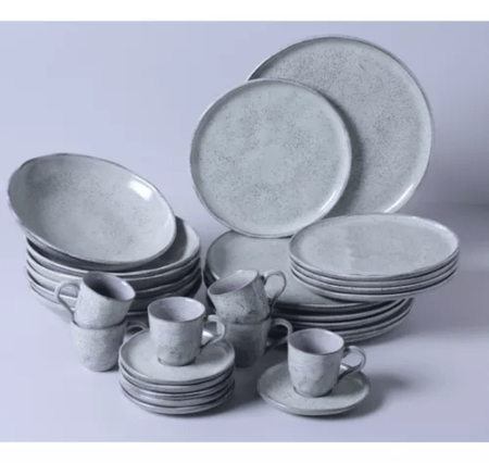 Set X 4 Taza/mug Y Plato 330ml Pistache Porto Brasil - Imagen 5