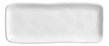 Set X4 Fuente Rectangular 22x9.5cm New White Porto Brasil