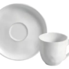 Set X6 Pocillo Cafe/plato 120ml New White Porto Brasil