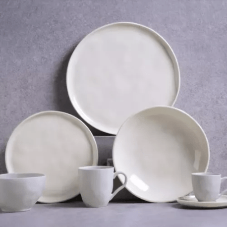 Set X4 Pocillo Cafe/plato 120ml New White Porto Brasil - Imagen 2