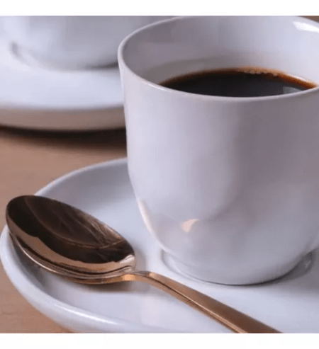 Set X4 Pocillo Cafe/plato 120ml New White Porto Brasil - Imagen 3