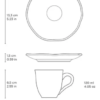 Set X6 Pocillo Cafe/plato 120ml New White Porto Brasil - Imagen 4