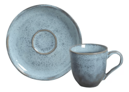 Set X6 Pocillo Cafe/plato 120ml Breeze Porto Brasil