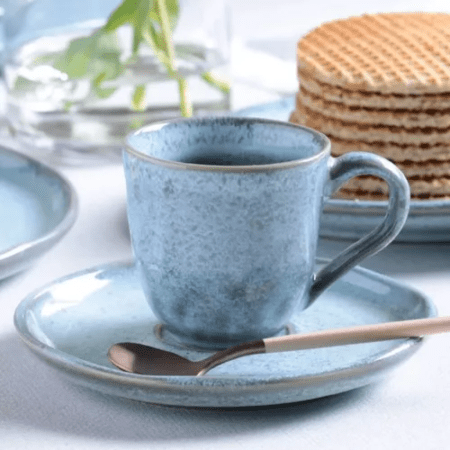 Set X6 Pocillo Cafe/plato 120ml Breeze Porto Brasil - Imagen 3