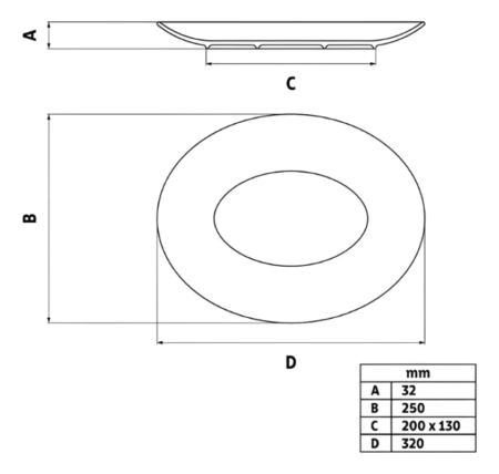 Set Bandeja Oval Porcelana 32x25 Tramontina Maria Augusta X4 - Imagen 3