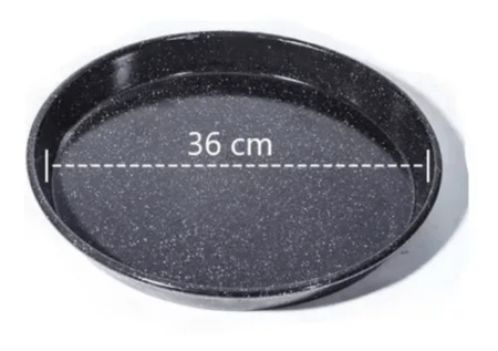 Pizzera X3 Molde 36 Cm Enlozada Salpicada - Imagen 3