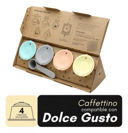Capsulas Recargables Caffettino Compatible Dolce Gusto X4uni