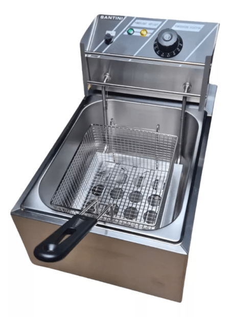 Freidora Electrica Acero Inoxifdable 6 Lts F-16 Santini