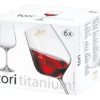 Set De 6 Copas Tori Titanium Bohemia De Cristal 600 Ml