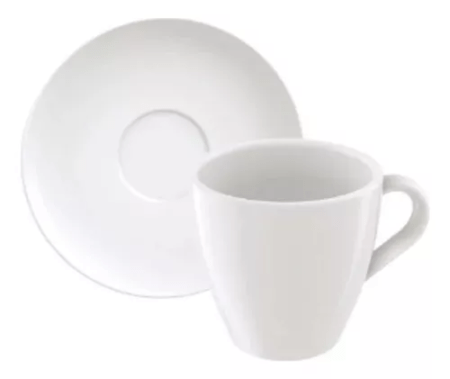 Set Juego Taza Y Plato Capuccino Tramontina Paola X4