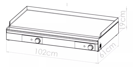 Plancha Hamburguesera Speedy Grill Electrica Bifera 100x50 - Imagen 3