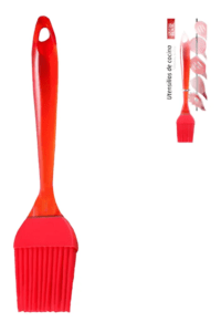 Pincel Reposteria De Silicona Cocina 21cm Mango Acrilico Color Rojo