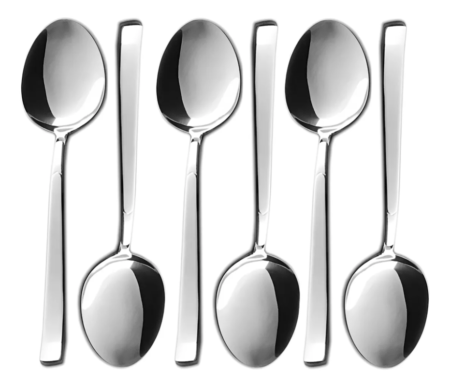 Cuchara De Mesa X6 Piezas Acero Inoxidable Volf Focus