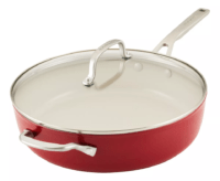 Sarten Kitchenaid De Ceramica Tapa Antiadherente 4,7l Rojo