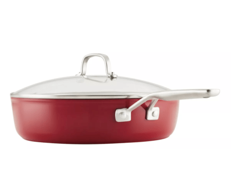Sarten Kitchenaid De Ceramica Tapa Antiadherente 4,7l Rojo - Imagen 2