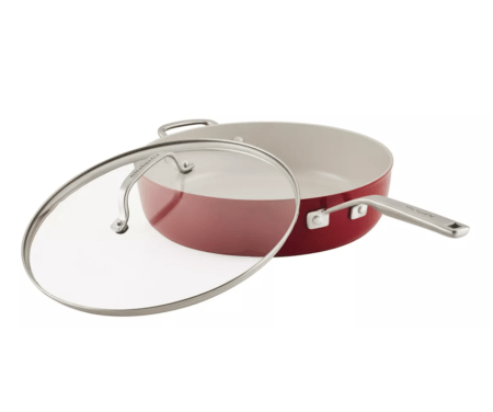 Sarten Kitchenaid De Ceramica Tapa Antiadherente 4,7l Rojo - Imagen 4