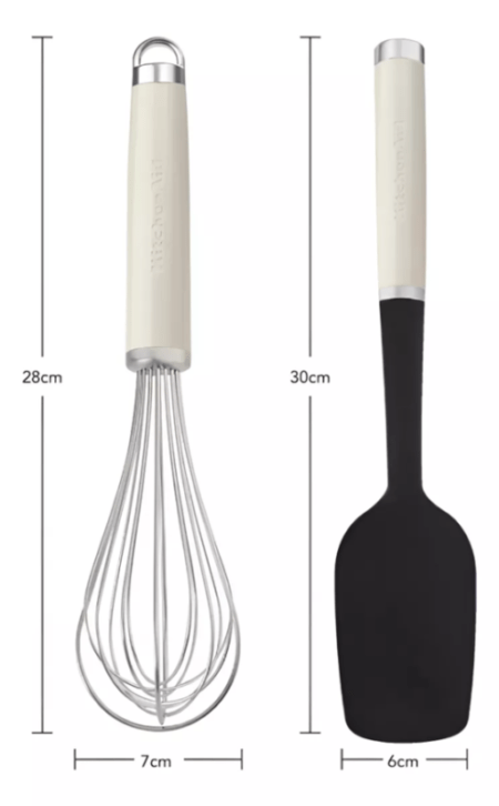 Set Utensilios Kitchenaid Kqg463ohace Espatula Batidor Crema - Imagen 2