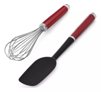 Set Utensilios Kitchenaid Kqg463ohere Espatula Batidor Rojo