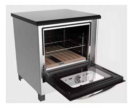 Horno A Gas Acero Inox 3 Moldes Puerta Vidrio Fornax - Imagen 2