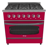 Cocina Semi Industrial 6 Hornallas Fornax Roja