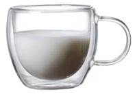 Taza Pocillo De Cafe Doble Pared 80ml Crystal Rock