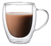 Taza De Cafe Doble Pared Con Asa 250ml Crystal Rock