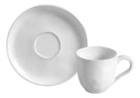 Pocillo Cafe/plato 120ml New White Porto Brasil